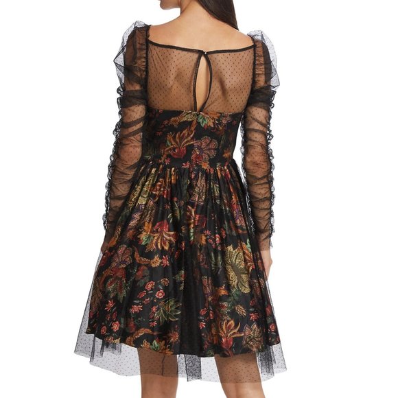 NWT Cara Cara Ritchie Layered Floral & Tulle dress M - Picture 14 of 14